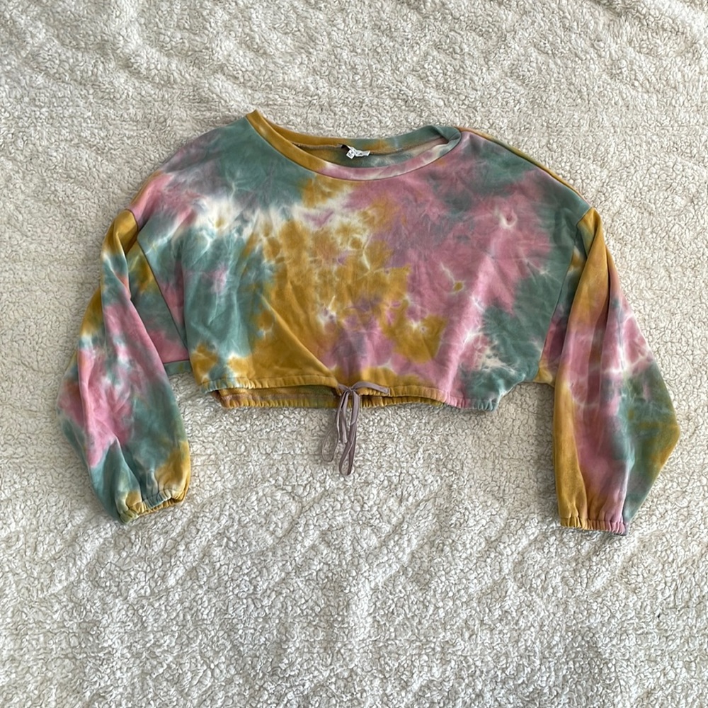 ACOA Tie Dye Cropped Sweatshirt